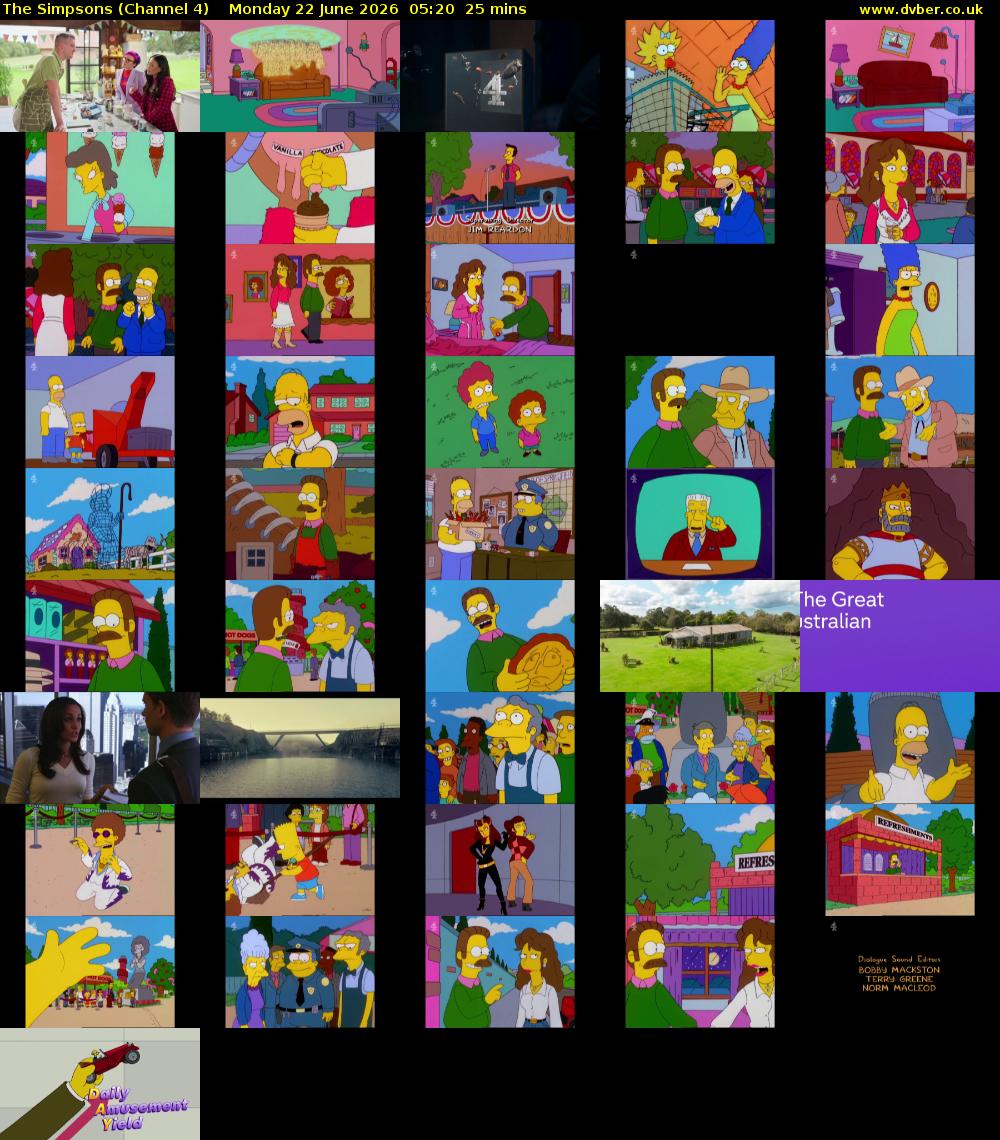 The Simpsons (Channel 4) Monday 22 June 2026 05:20 - 05:45