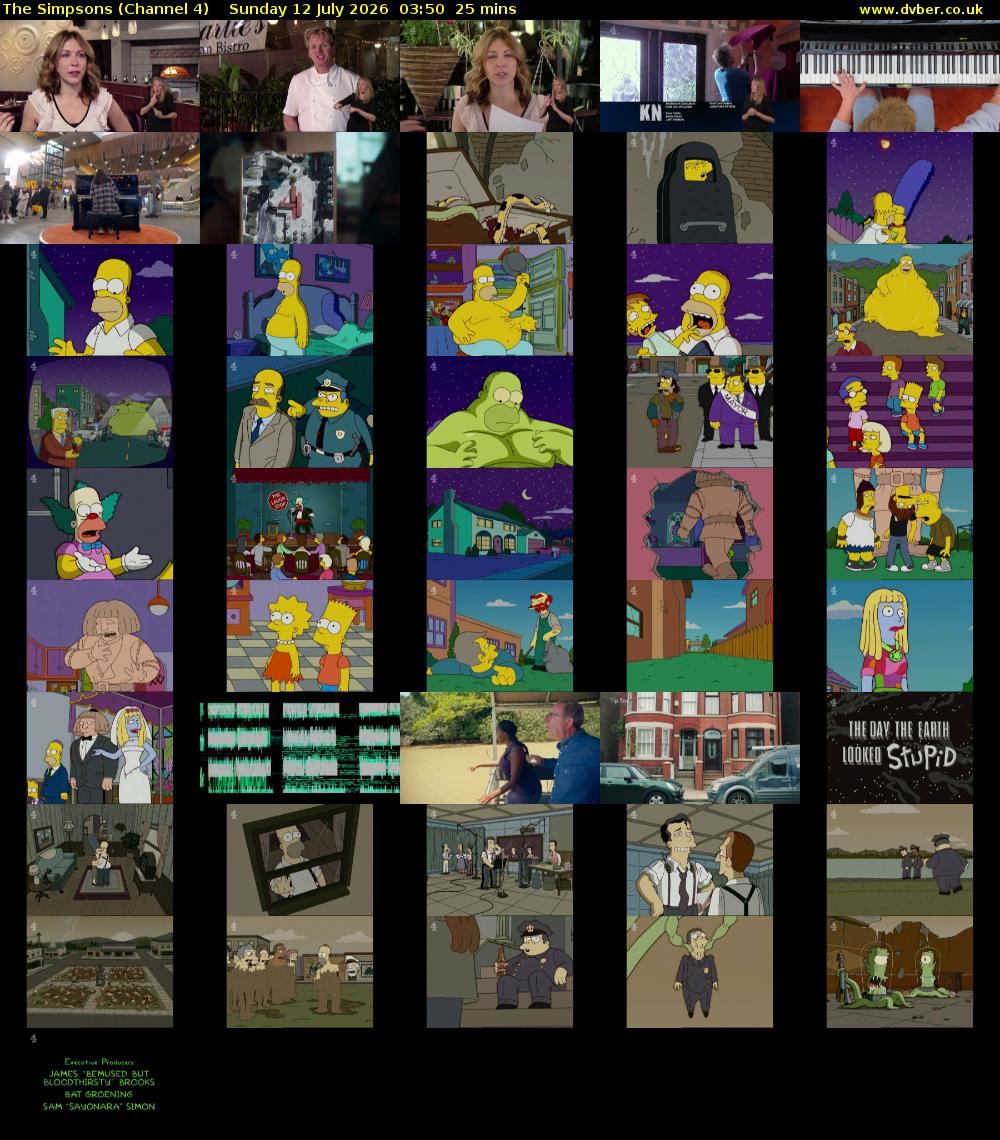 The Simpsons (Channel 4) Sunday 12 July 2026 03:50 - 04:15