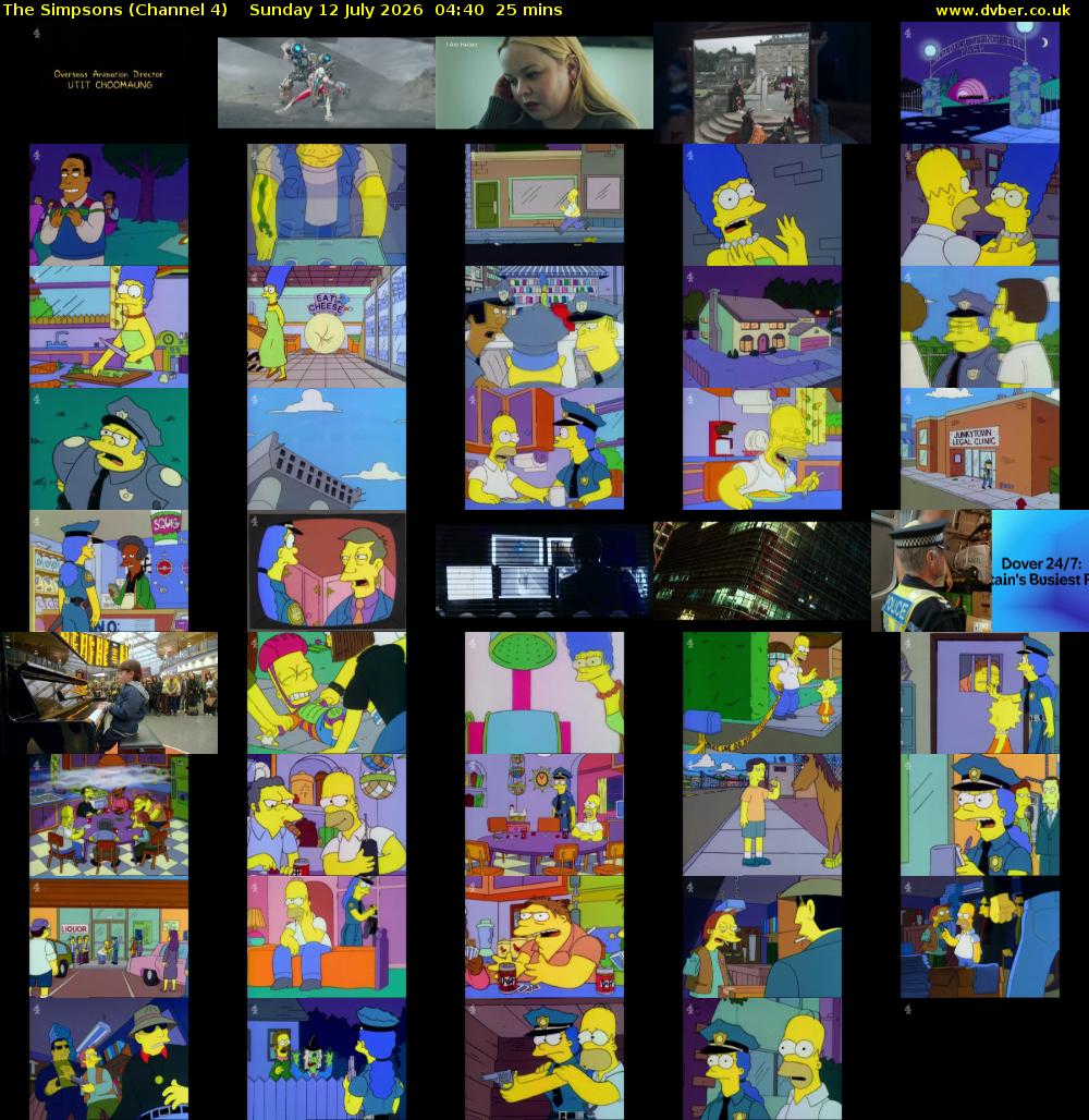 The Simpsons (Channel 4) Sunday 12 July 2026 04:40 - 05:05