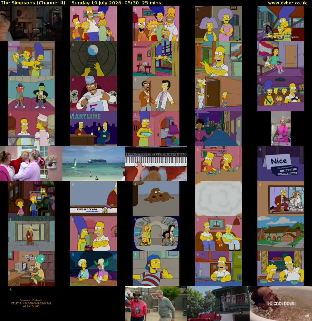 The Simpsons (Channel 4) Sunday 19 July 2026 05:30 - 05:55