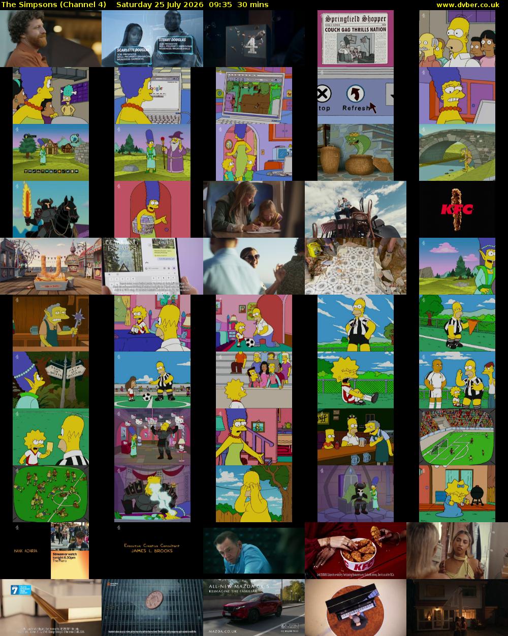 The Simpsons (Channel 4) Saturday 25 July 2026 09:35 - 10:05