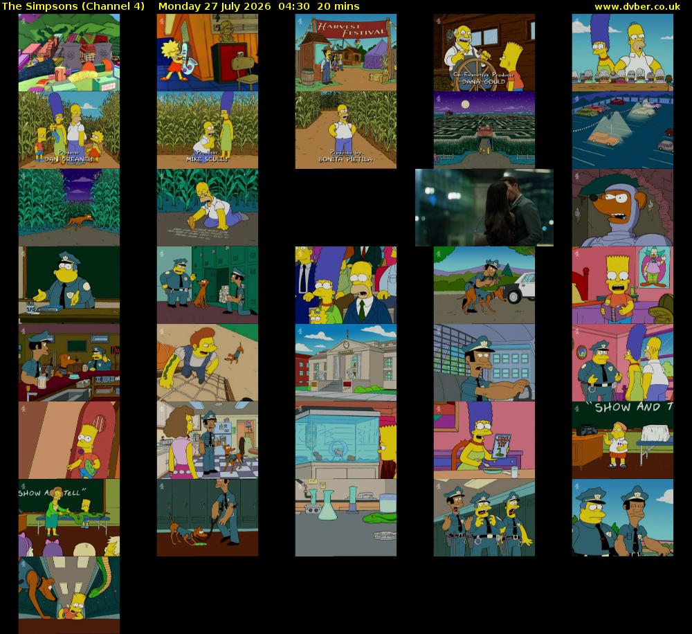 The Simpsons (Channel 4) Monday 27 July 2026 04:30 - 04:50