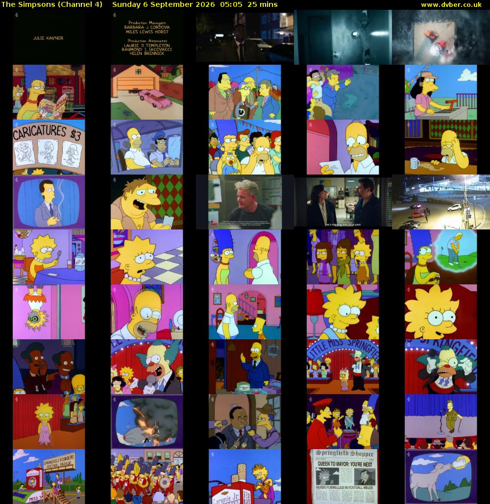 The Simpsons (Channel 4) Sunday 6 September 2026 05:05 - 05:30