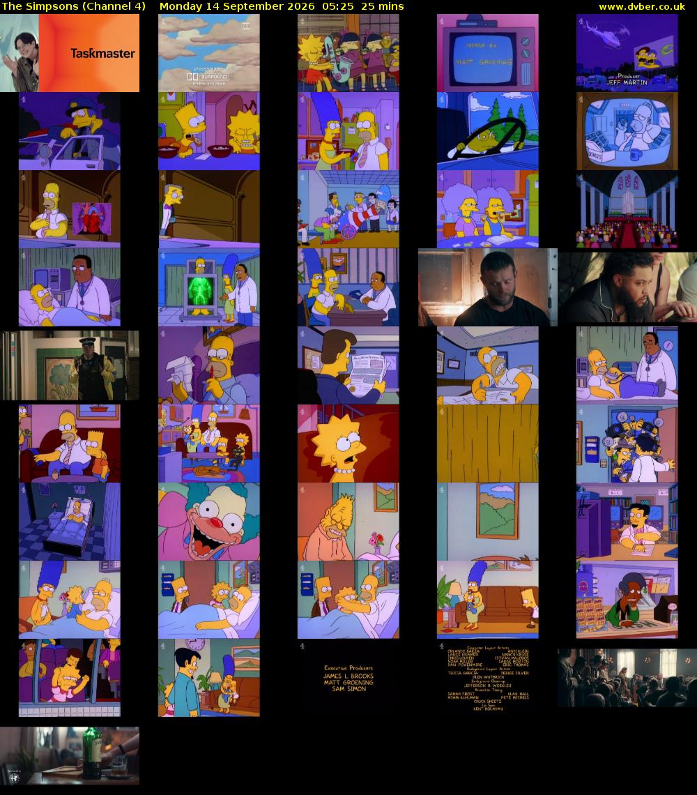The Simpsons (Channel 4) Monday 14 September 2026 05:25 - 05:50
