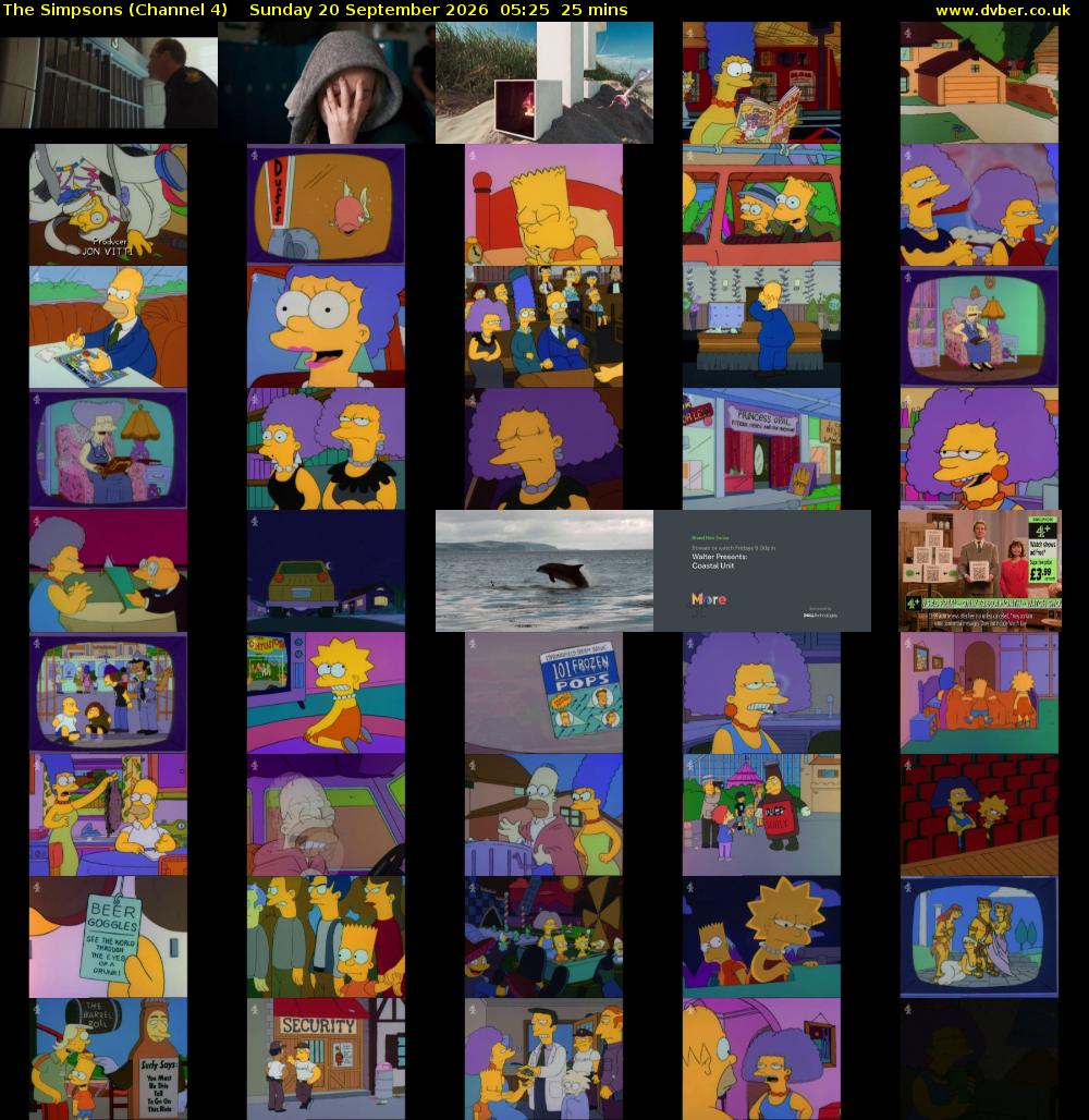 The Simpsons (Channel 4) Sunday 20 September 2026 05:25 - 05:50