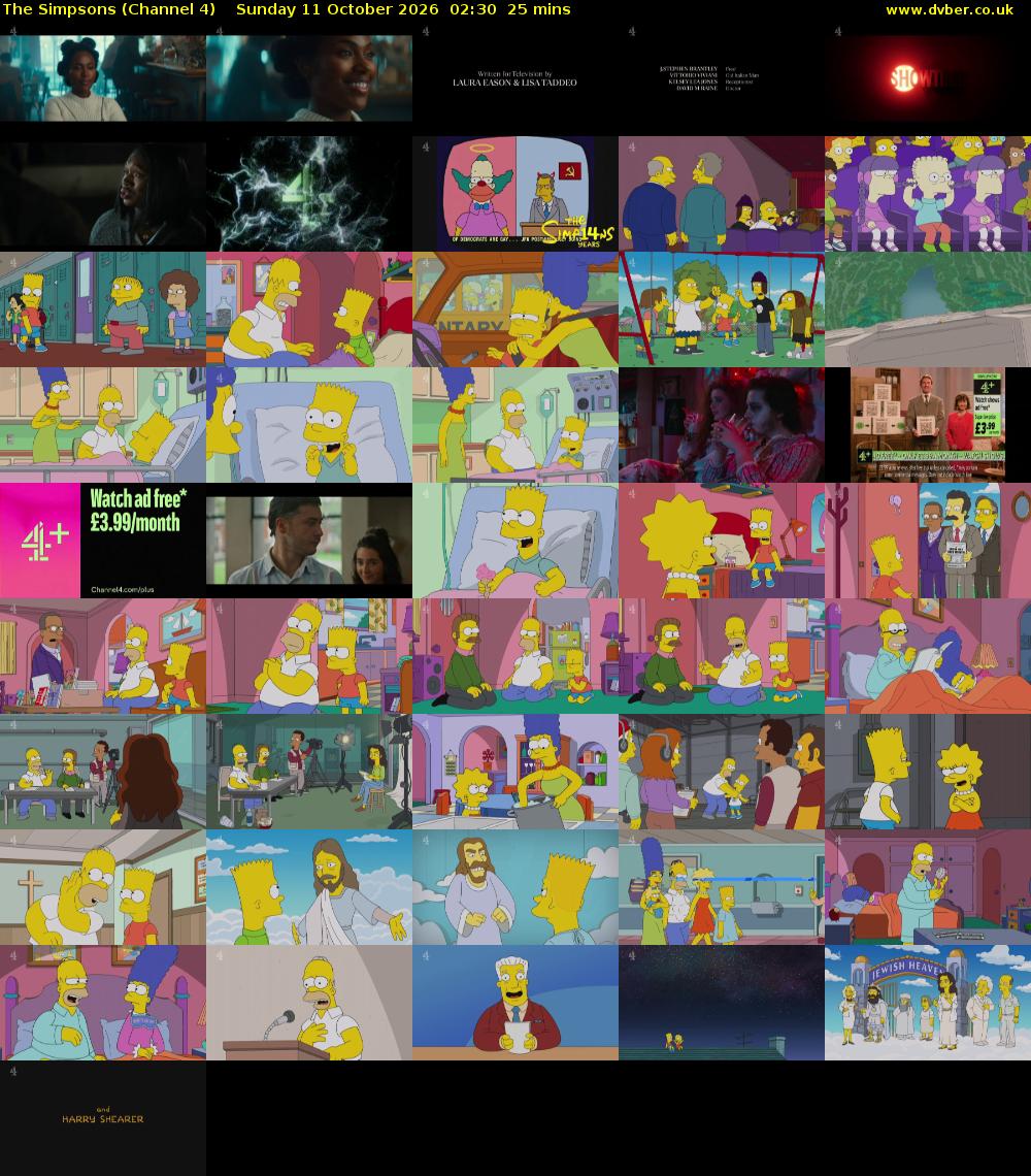 The Simpsons (Channel 4) Sunday 11 October 2026 02:30 - 02:55
