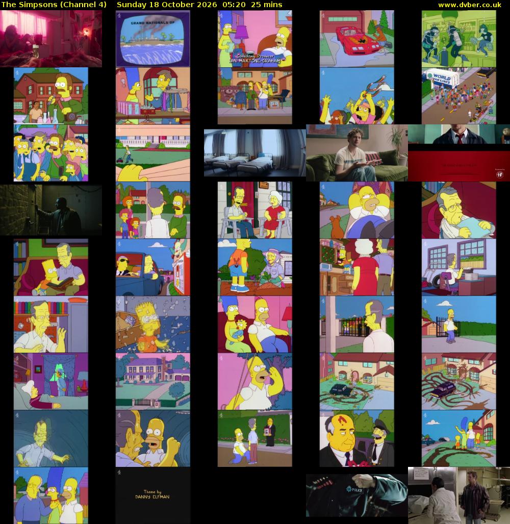 The Simpsons (Channel 4) Sunday 18 October 2026 05:20 - 05:45
