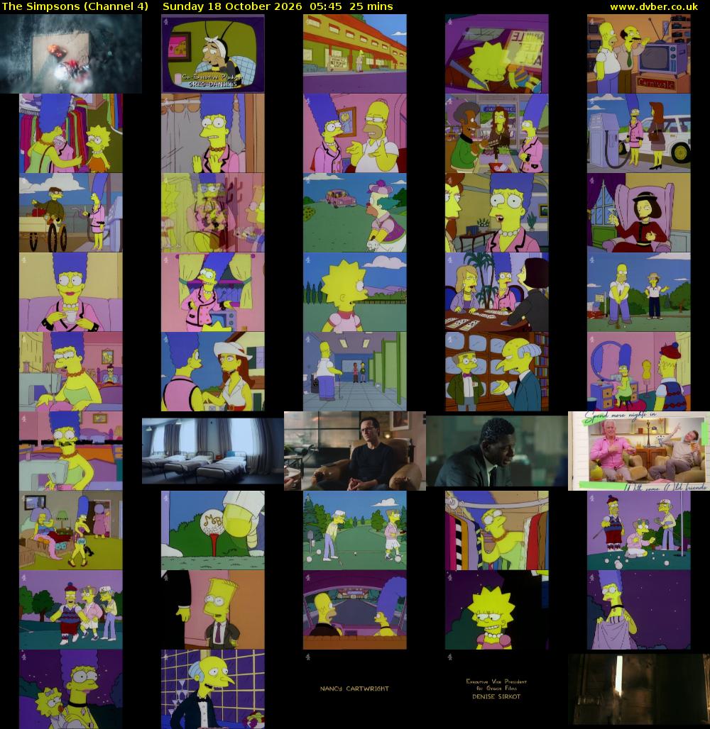 The Simpsons (Channel 4) Sunday 18 October 2026 05:45 - 06:10