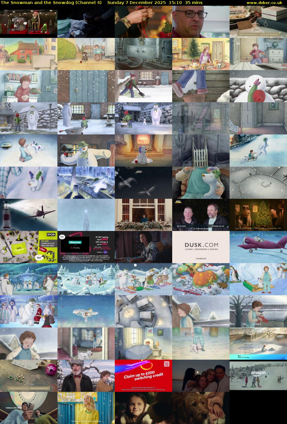 The Snowman and the Snowdog (Channel 4) Sunday 7 December 2025 15:10 - 15:45