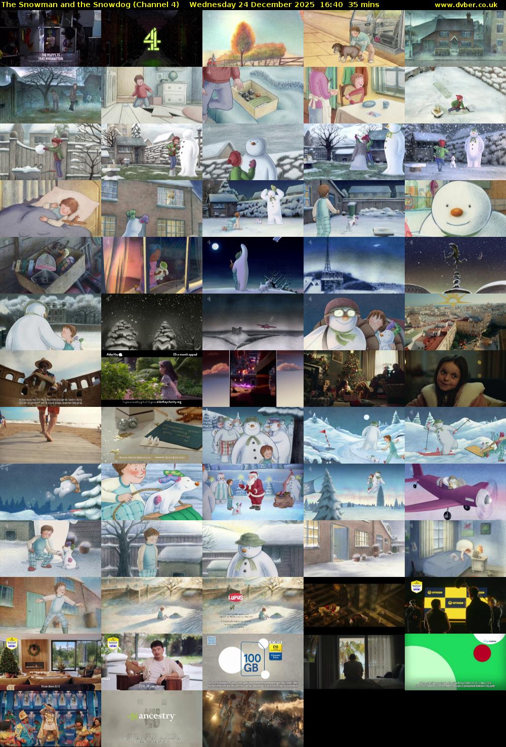 The Snowman and the Snowdog (Channel 4) Wednesday 24 December 2025 16:40 - 17:15