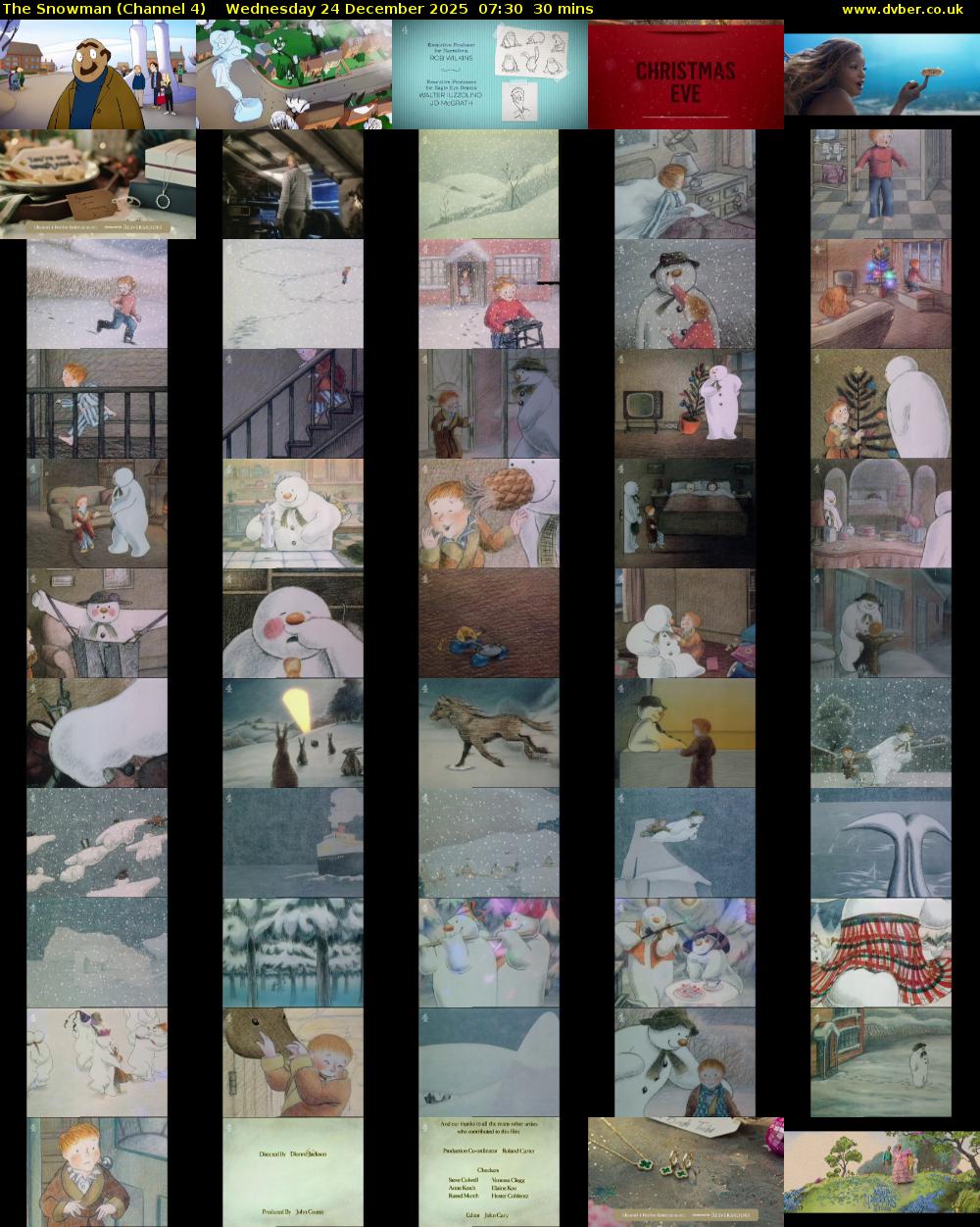 The Snowman (Channel 4) Wednesday 24 December 2025 07:30 - 08:00