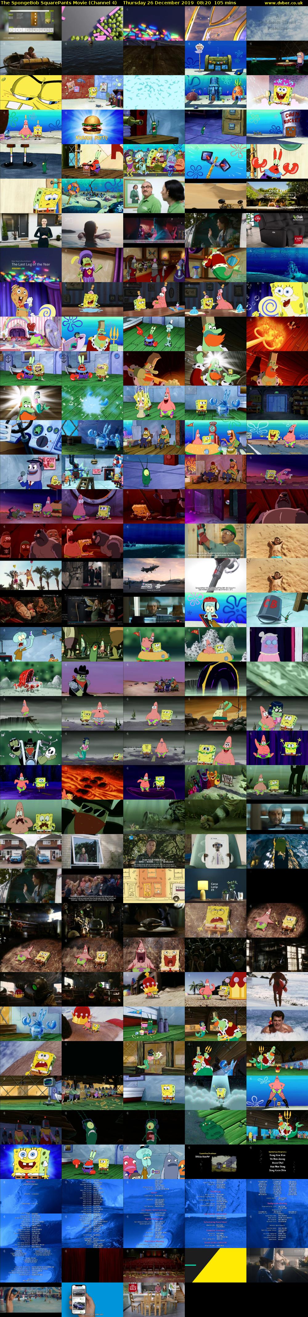 The SpongeBob SquarePants Movie (Channel 4) Thursday 26 December 2019 08:20 - 10:05