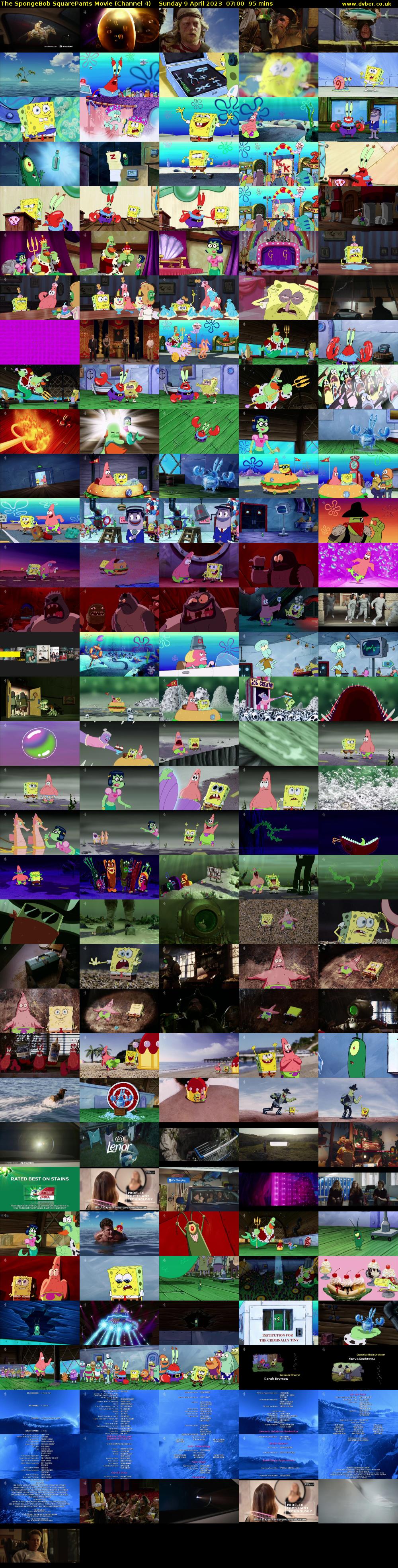 The SpongeBob SquarePants Movie (Channel 4) Sunday 9 April 2023 07:00 - 08:35