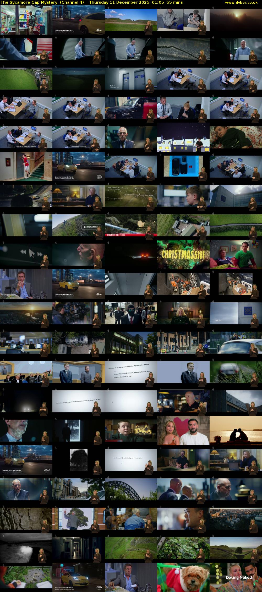 The Sycamore Gap Mystery  (Channel 4) Thursday 11 December 2025 01:05 - 02:00