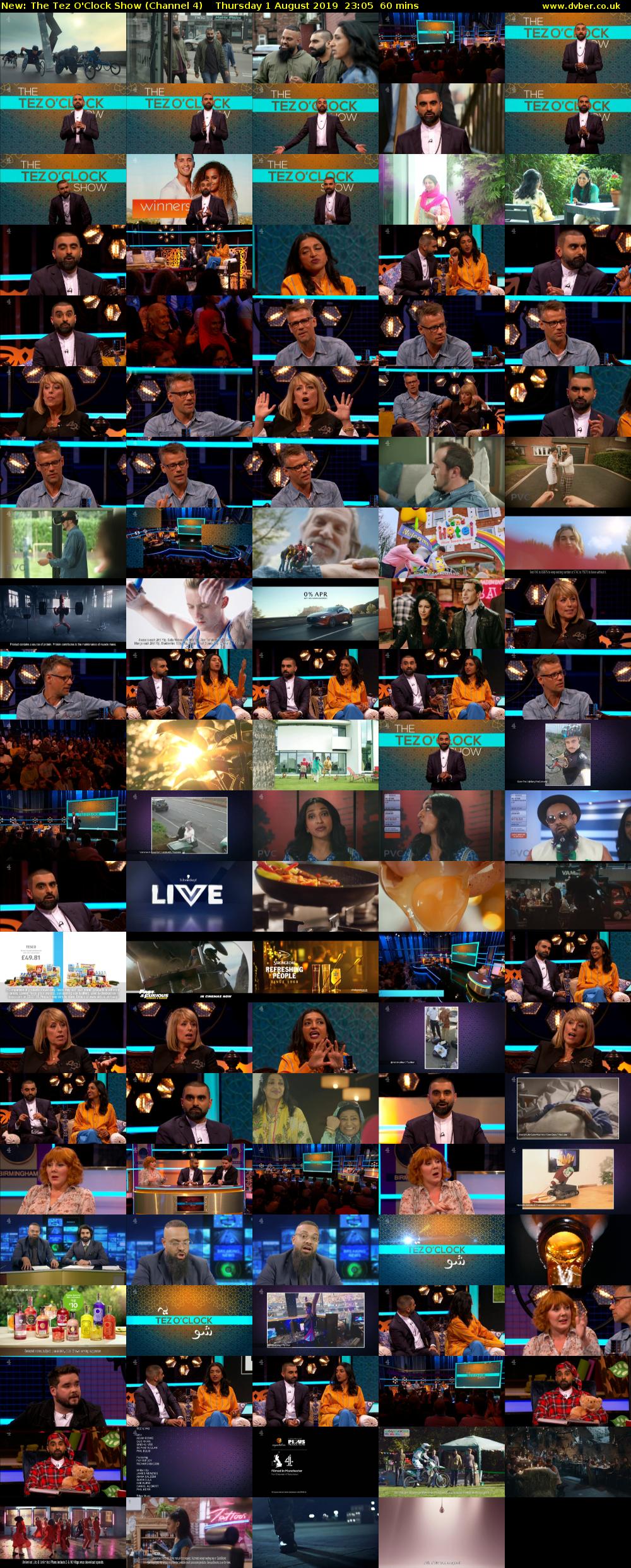 The Tez O'Clock Show (Channel 4) Thursday 1 August 2019 23:05 - 00:05