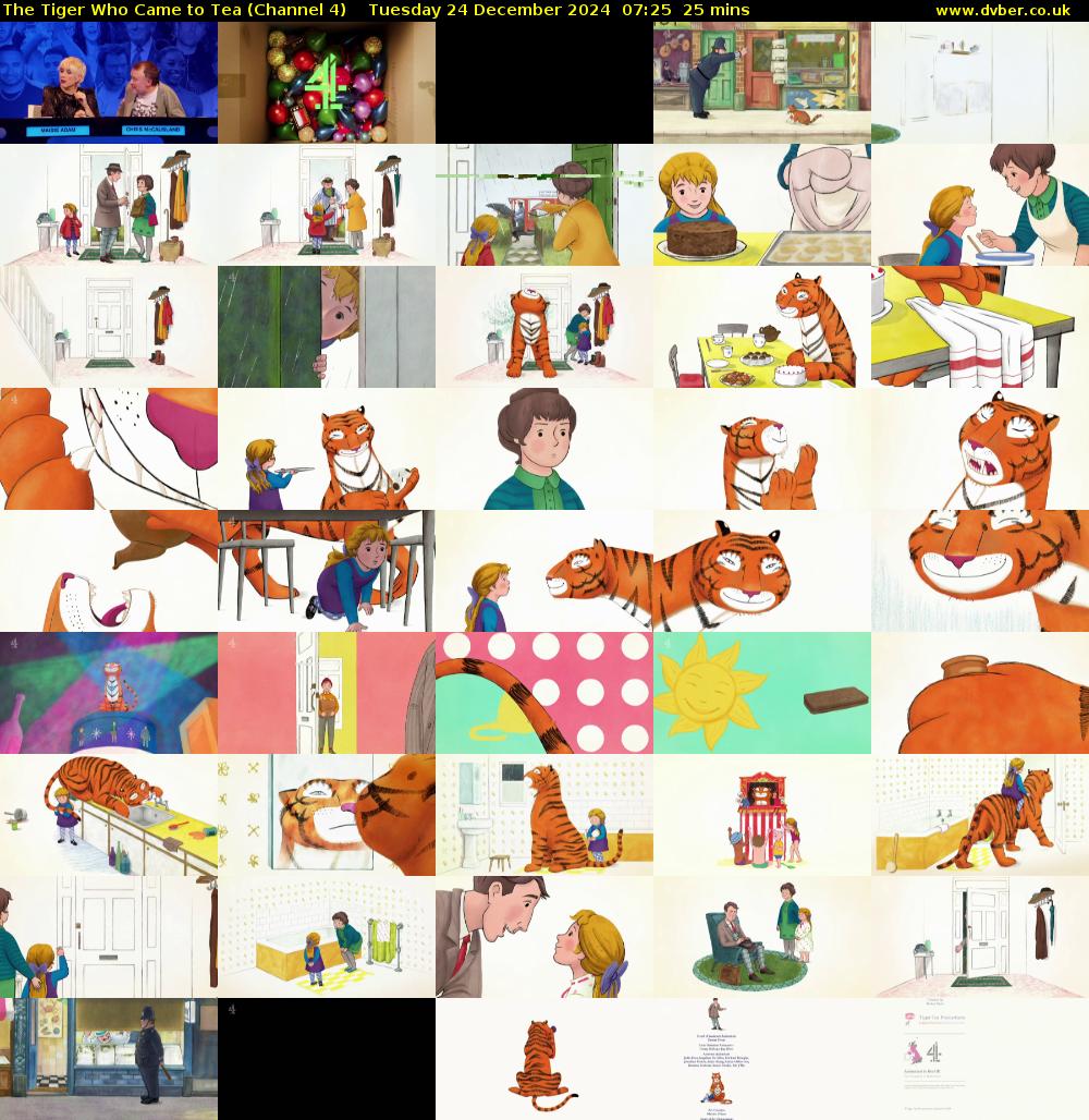 The Tiger Who Came to Tea (Channel 4) Tuesday 24 December 2024 07:25 - 07:50
