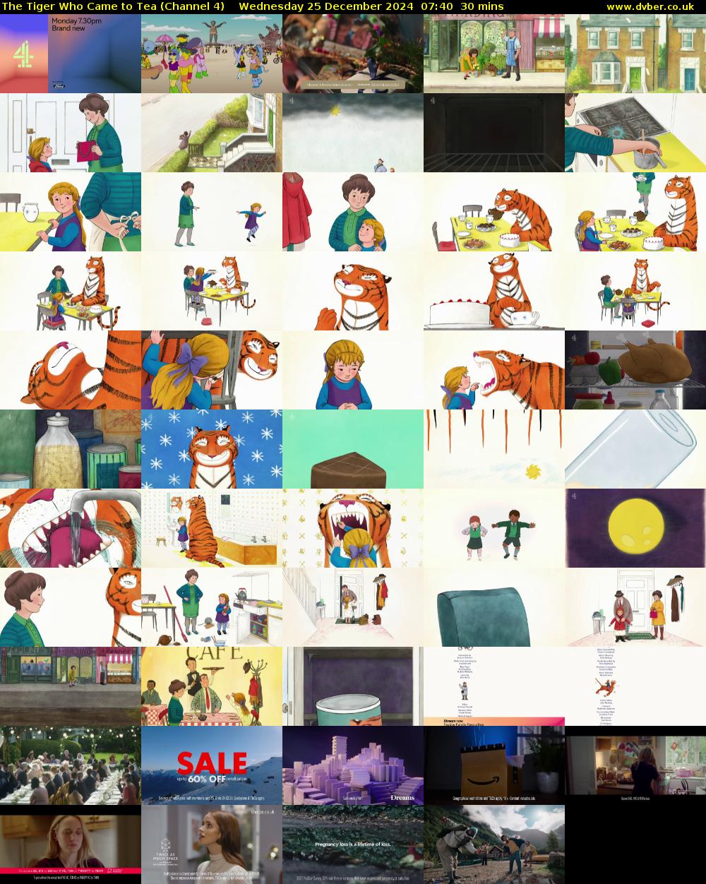 The Tiger Who Came to Tea (Channel 4) Wednesday 25 December 2024 07:40 - 08:10