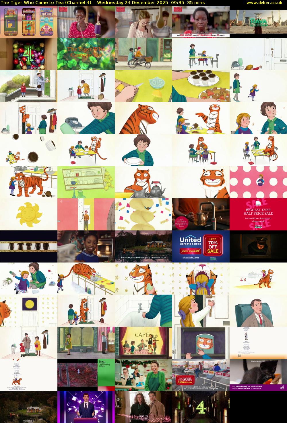 The Tiger Who Came to Tea (Channel 4) Wednesday 24 December 2025 09:35 - 10:10