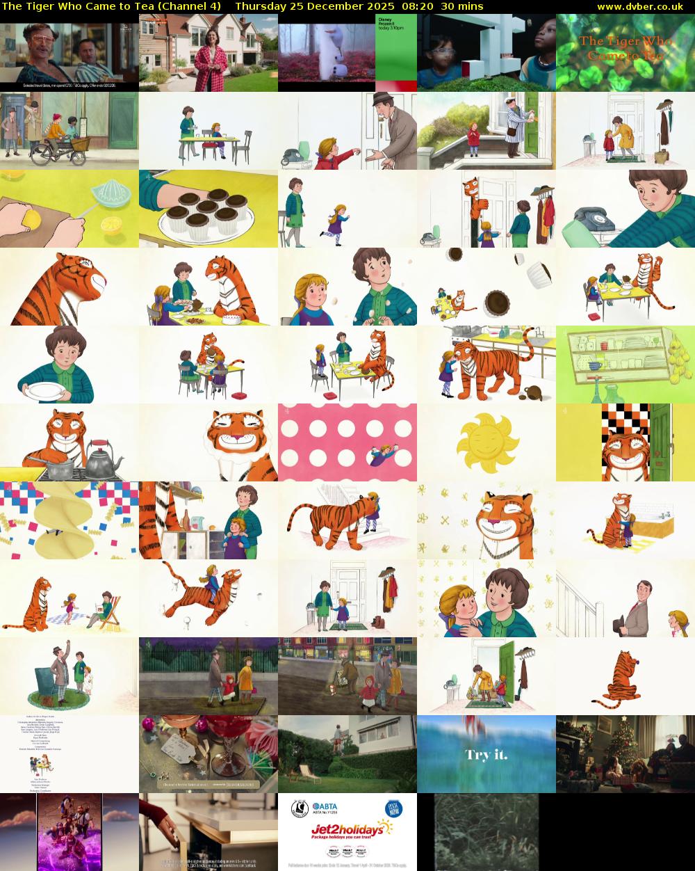 The Tiger Who Came to Tea (Channel 4) Thursday 25 December 2025 08:20 - 08:50