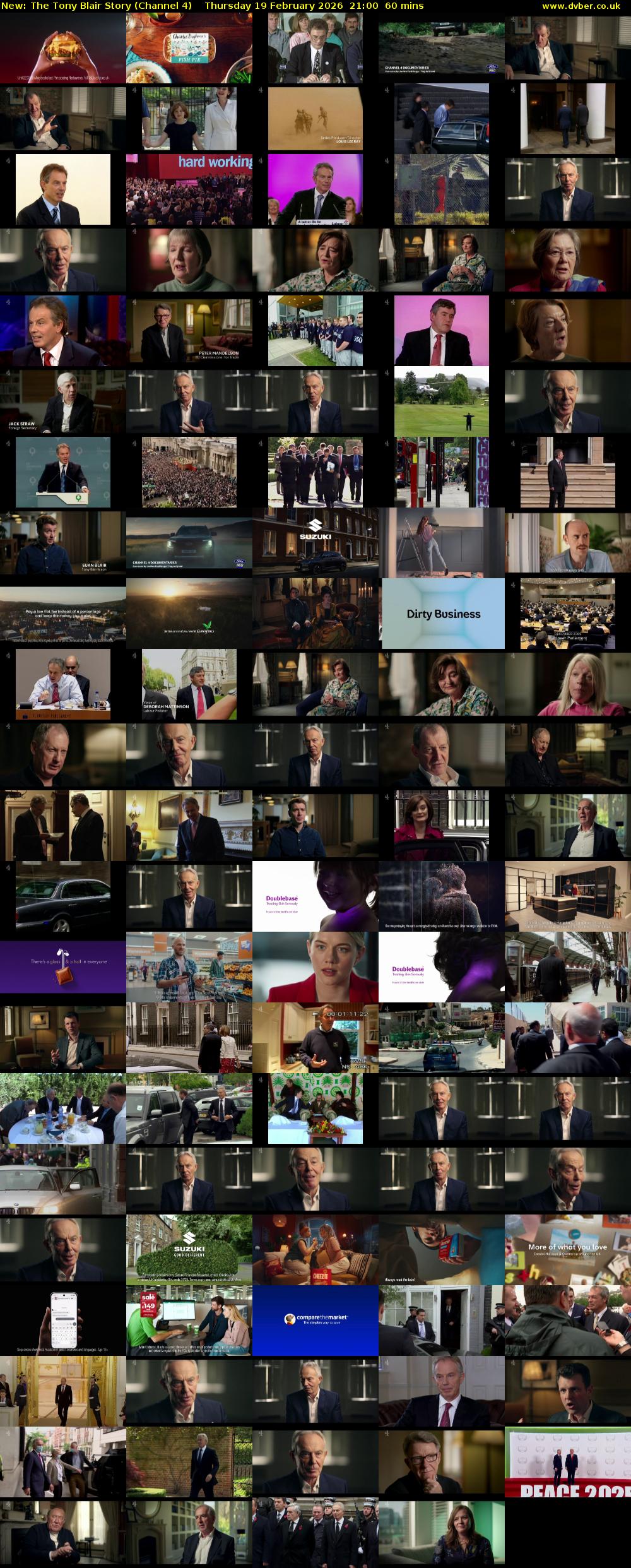 The Tony Blair Story (Channel 4) Thursday 19 February 2026 21:00 - 22:00
