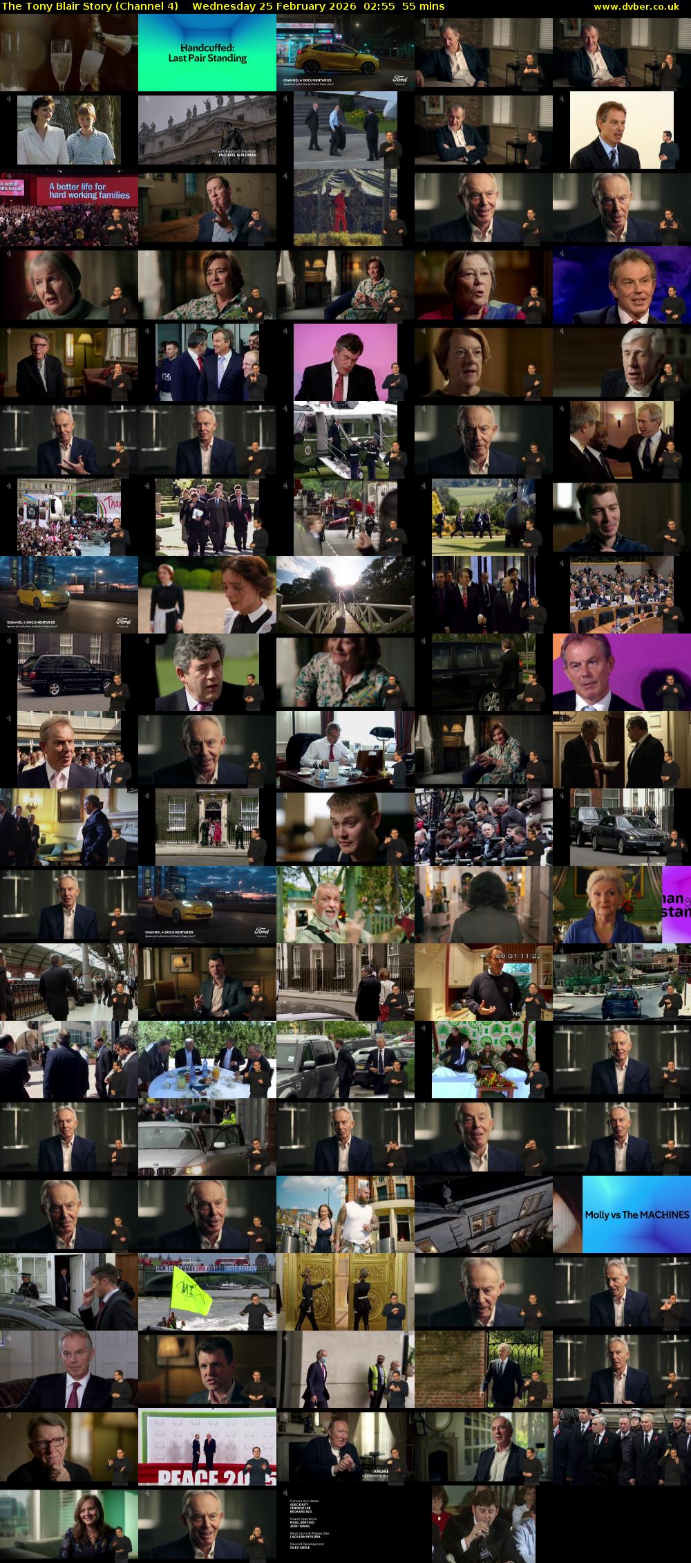 The Tony Blair Story (Channel 4) Wednesday 25 February 2026 02:55 - 03:50