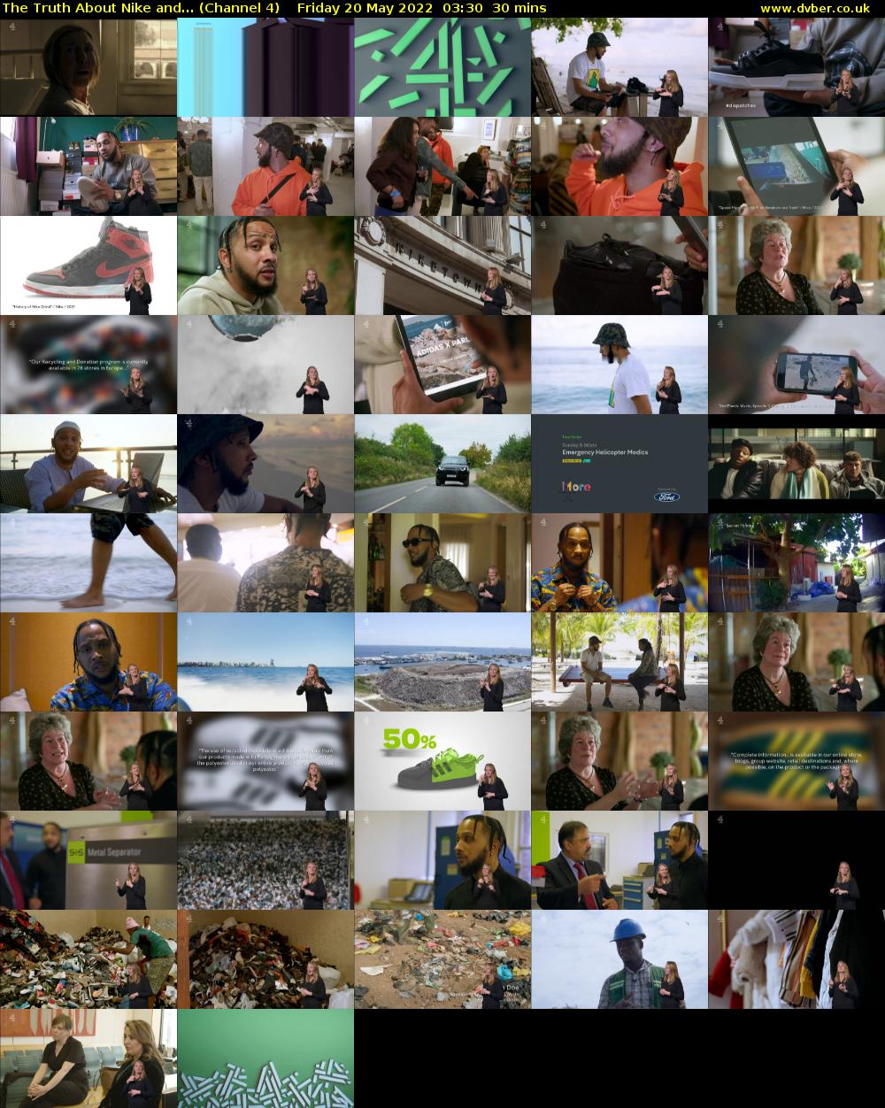 The Truth About Nike and... (Channel 4) Friday 20 May 2022 03:30 - 04:00