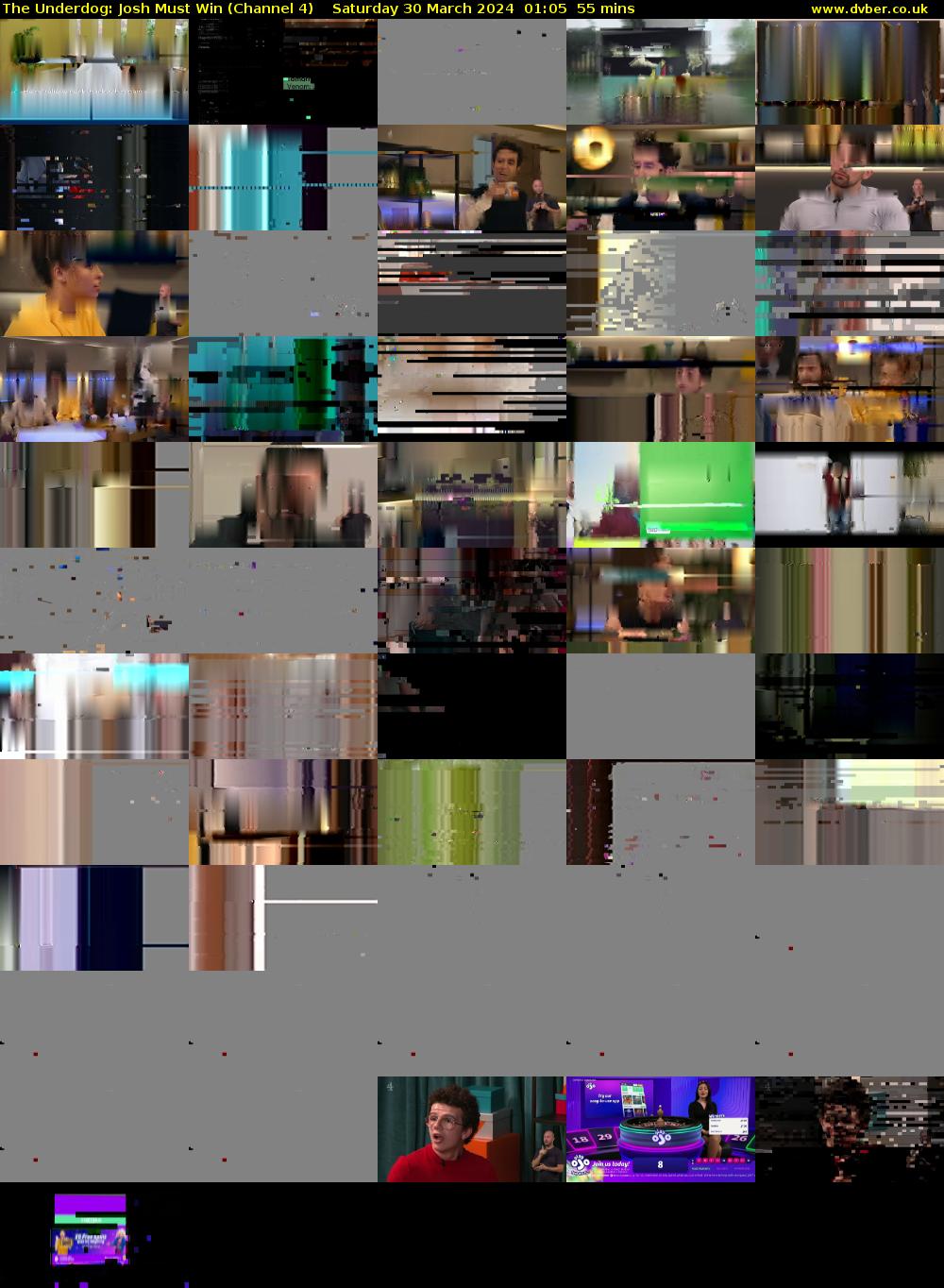 The Underdog: Josh Must Win (Channel 4) Saturday 30 March 2024 01:05 - 02:00