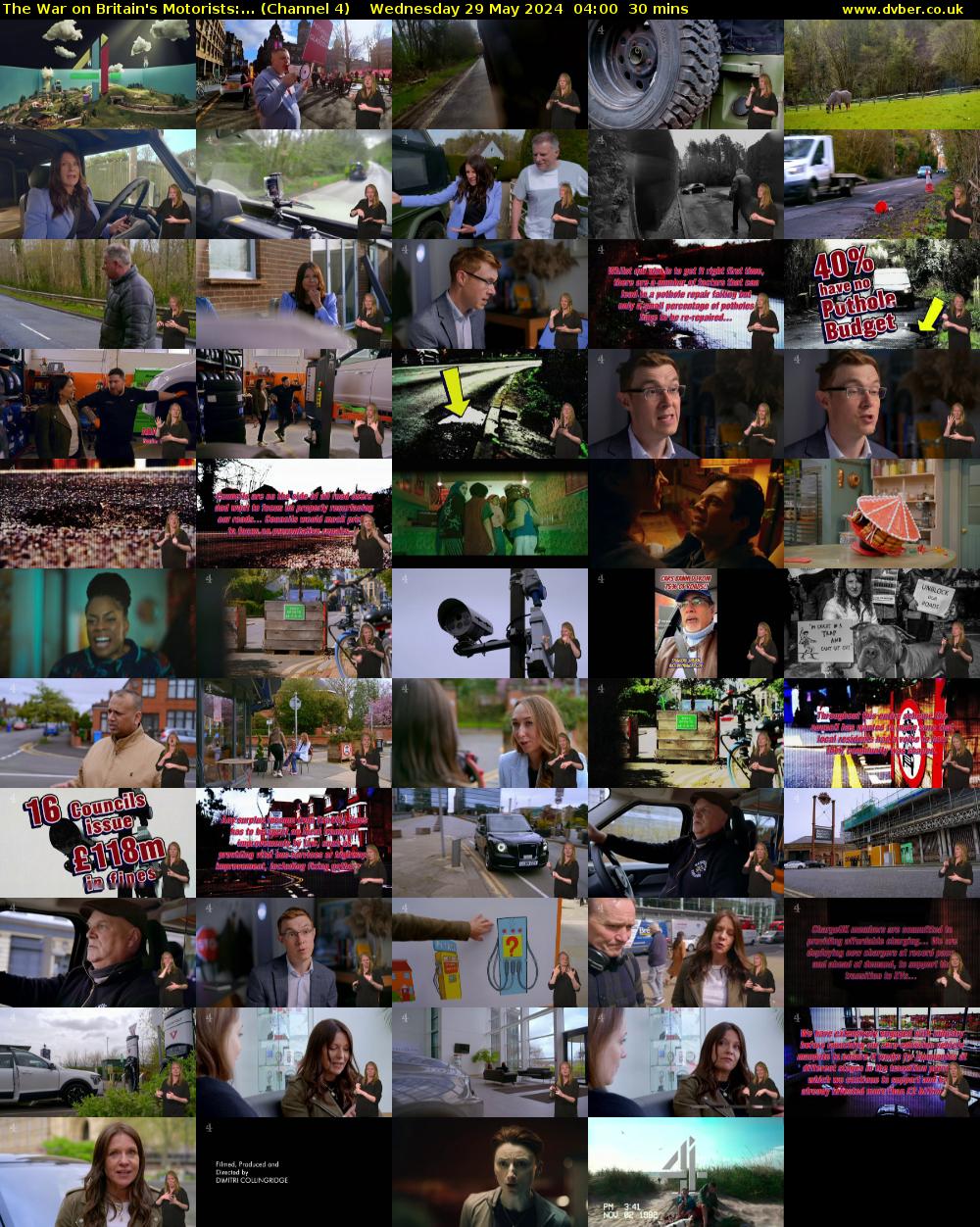 The War on Britain's Motorists:... (Channel 4) Wednesday 29 May 2024 04:00 - 04:30