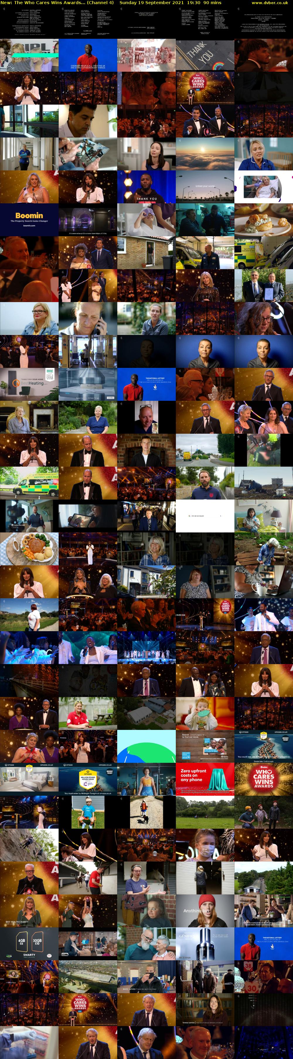 The Who Cares Wins Awards... (Channel 4) Sunday 19 September 2021 19:30 - 21:00