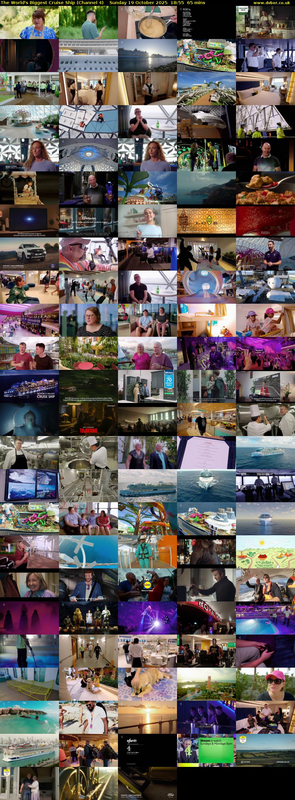 The World's Biggest Cruise Ship (Channel 4) Sunday 19 October 2025 18:55 - 20:00