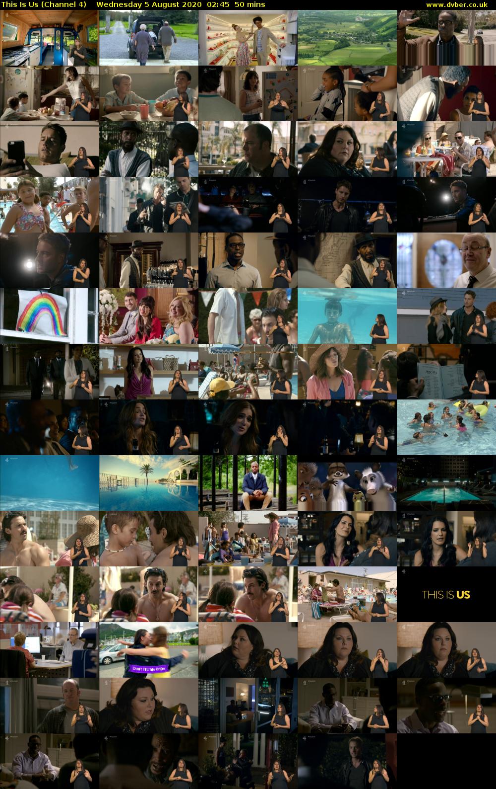 This Is Us (Channel 4) Wednesday 5 August 2020 02:45 - 03:35