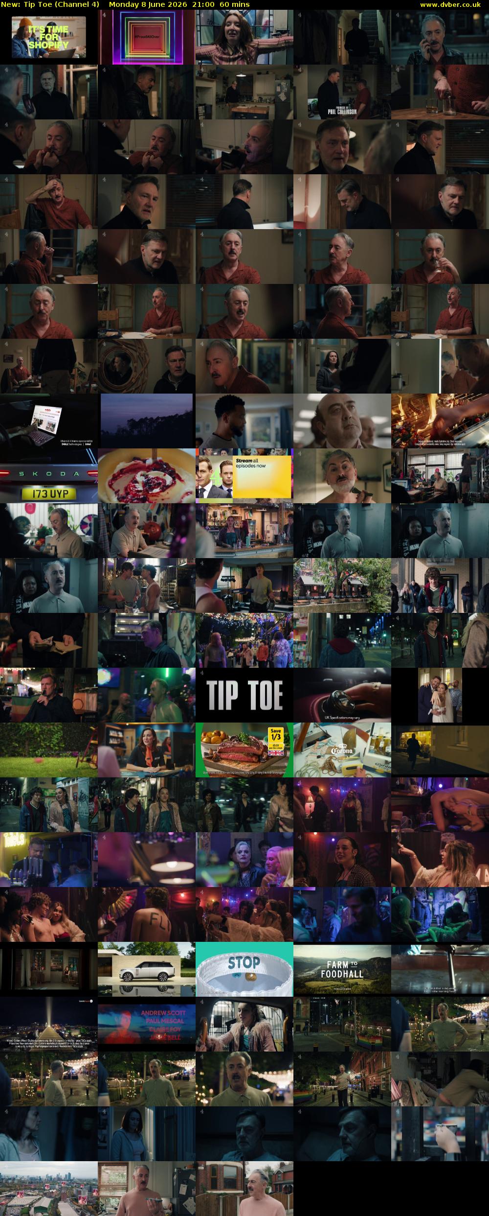 Tip Toe (Channel 4) Monday 8 June 2026 21:00 - 22:00