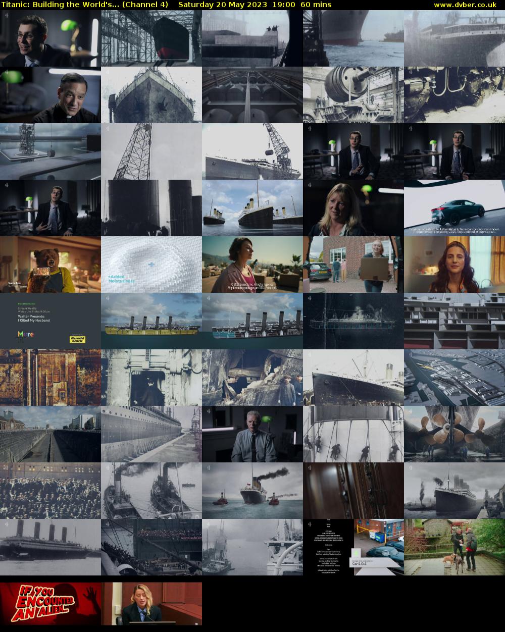 Titanic: Building the World's... (Channel 4) Saturday 20 May 2023 19:00 - 20:00