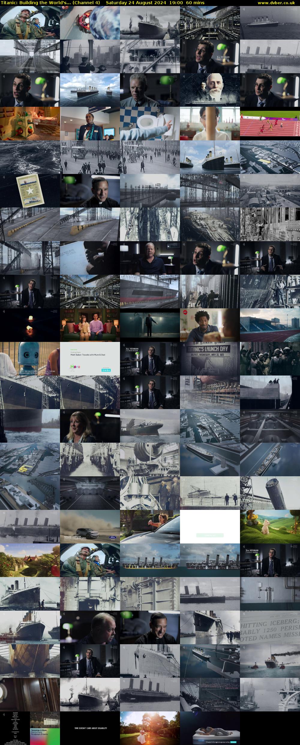 Titanic: Building the World's... (Channel 4) Saturday 24 August 2024 19:00 - 20:00