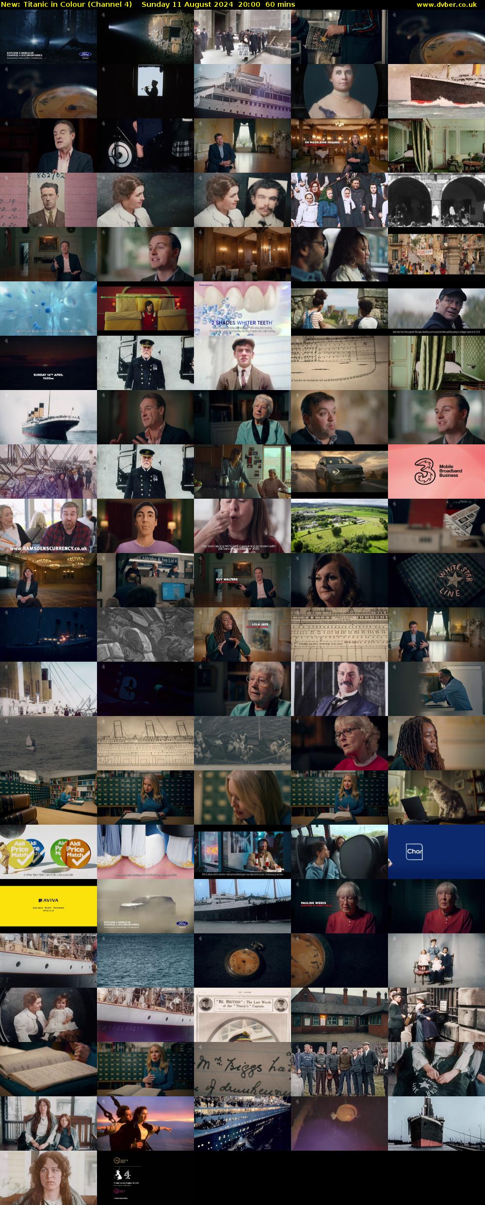 Titanic in Colour (Channel 4) Sunday 11 August 2024 20:00 - 21:00