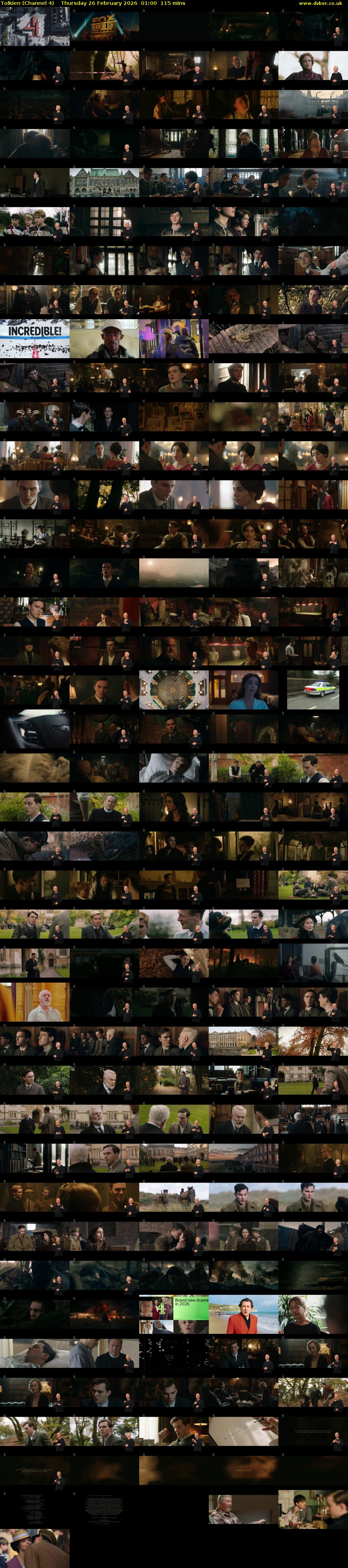 Tolkien (Channel 4) Thursday 26 February 2026 01:00 - 02:55