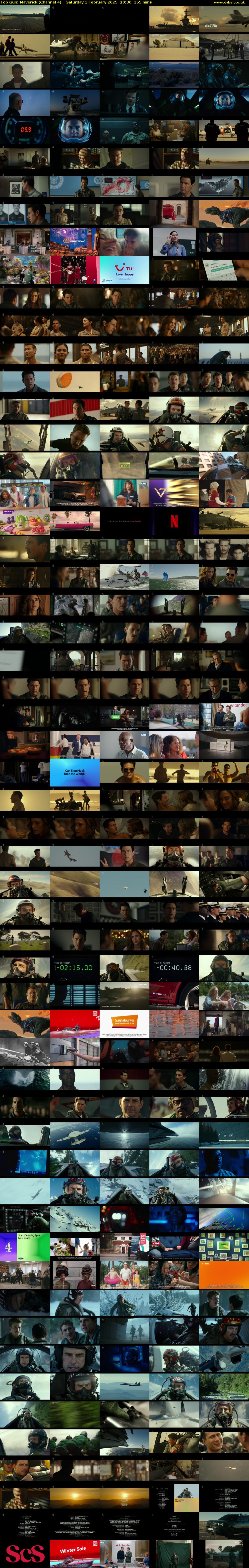 Top Gun: Maverick (Channel 4) Saturday 1 February 2025 20:30 - 23:05