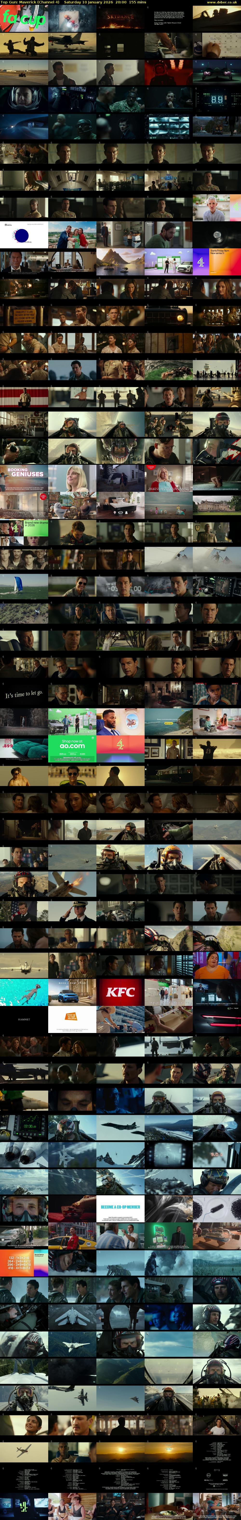 Top Gun: Maverick (Channel 4) Saturday 10 January 2026 20:00 - 22:35