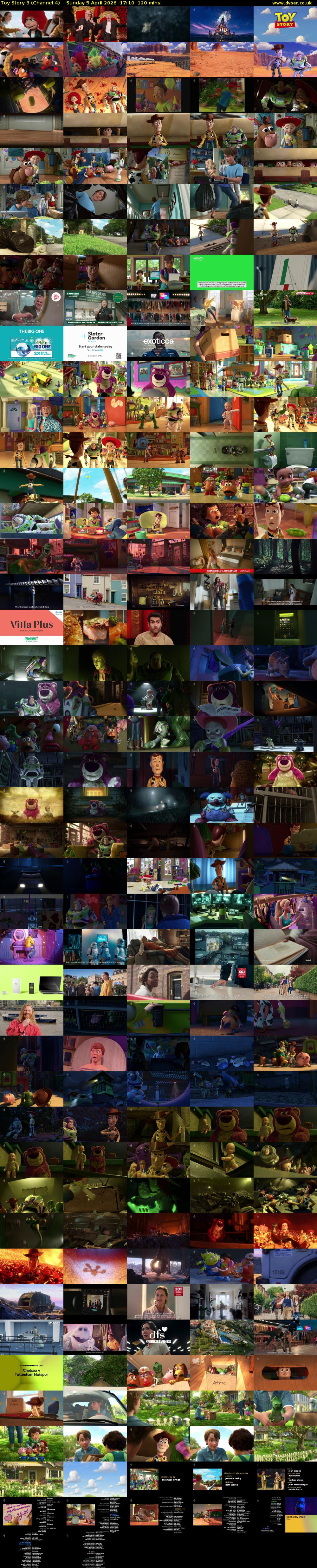 Toy Story 3 (Channel 4) Sunday 5 April 2026 17:10 - 19:10