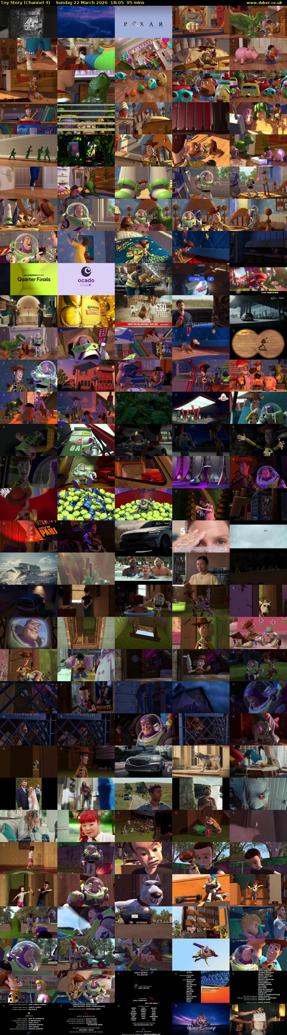 Toy Story (Channel 4) Sunday 22 March 2026 18:05 - 19:40