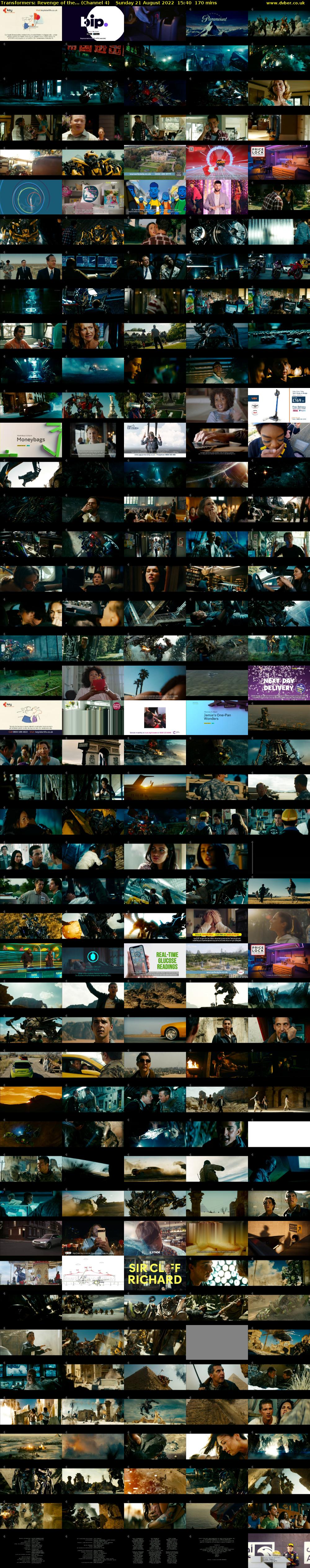 Transformers: Revenge of the... (Channel 4) Sunday 21 August 2022 15:40 - 18:30