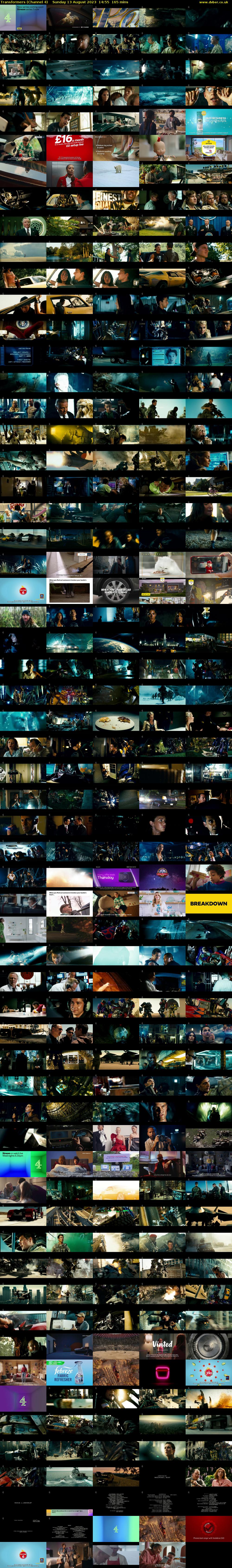 Transformers (Channel 4) Sunday 13 August 2023 14:55 - 17:40