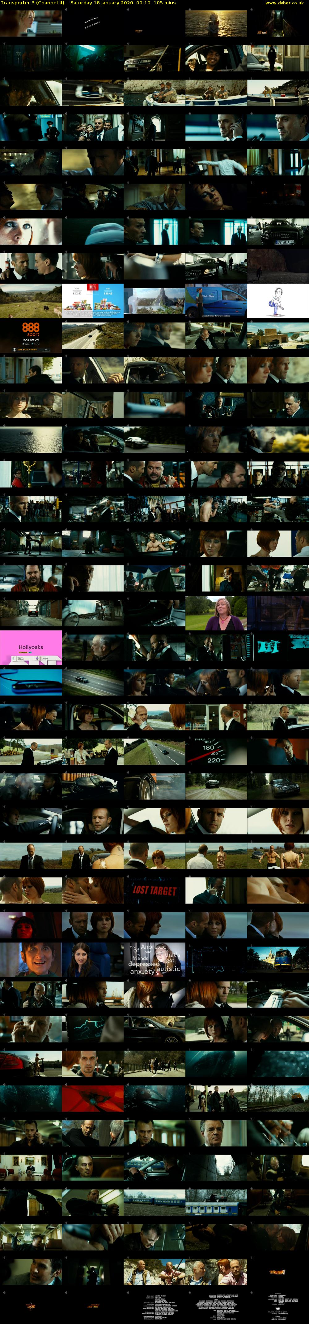 Transporter 3 (Channel 4) Saturday 18 January 2020 00:10 - 01:55