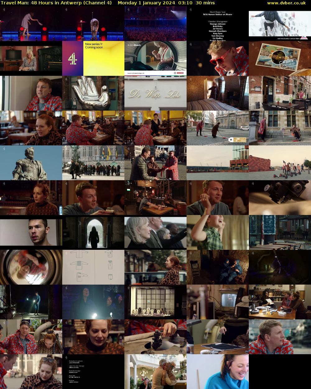 Travel Man: 48 Hours in Antwerp (Channel 4) Monday 1 January 2024 03:10 - 03:40
