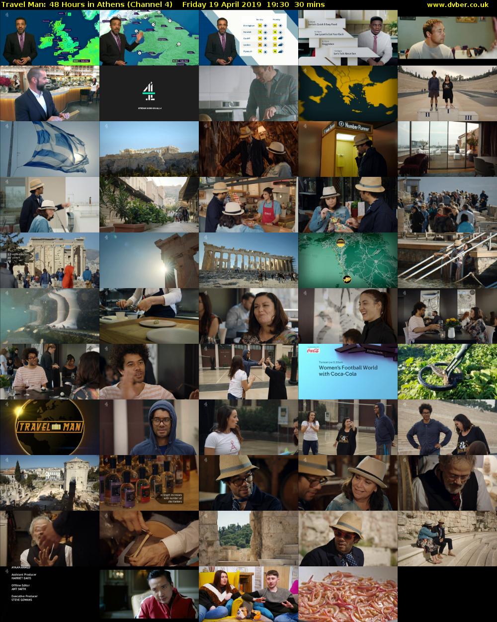 Travel Man: 48 Hours in Athens (Channel 4) Friday 19 April 2019 19:30 - 20:00