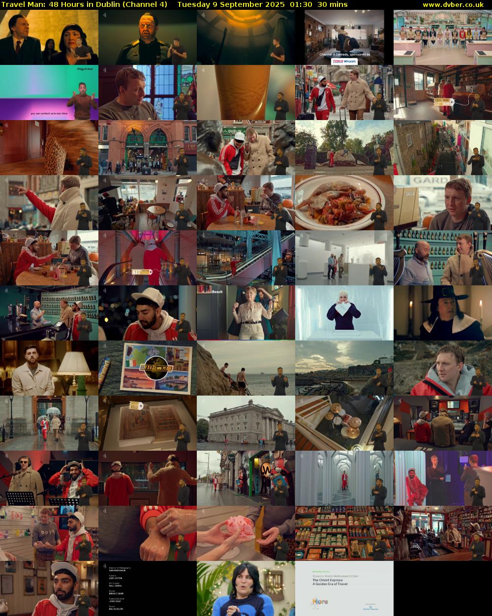 Travel Man: 48 Hours in Dublin (Channel 4) Tuesday 9 September 2025 01:30 - 02:00