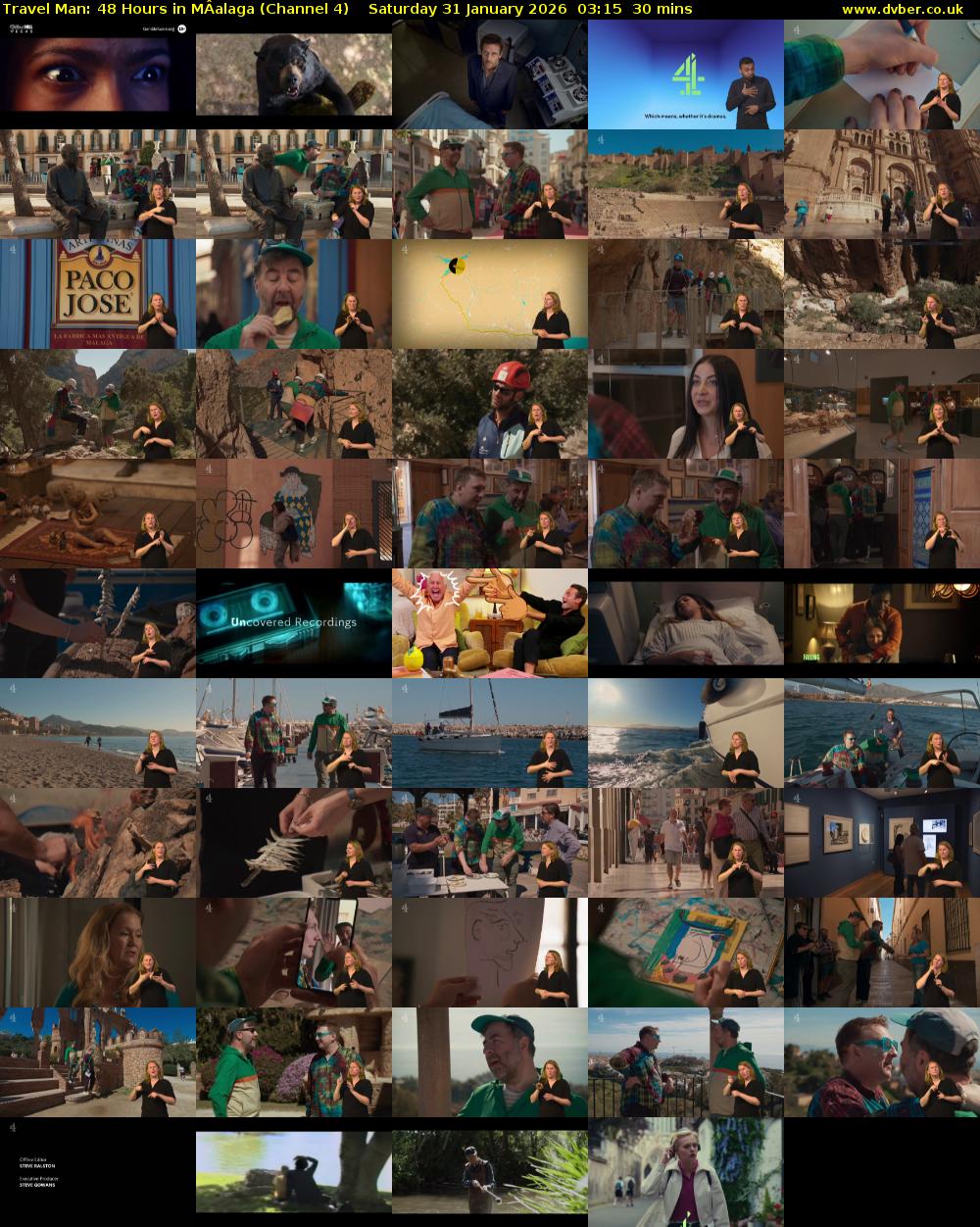 Travel Man: 48 Hours in MÂalaga (Channel 4) Saturday 31 January 2026 03:15 - 03:45