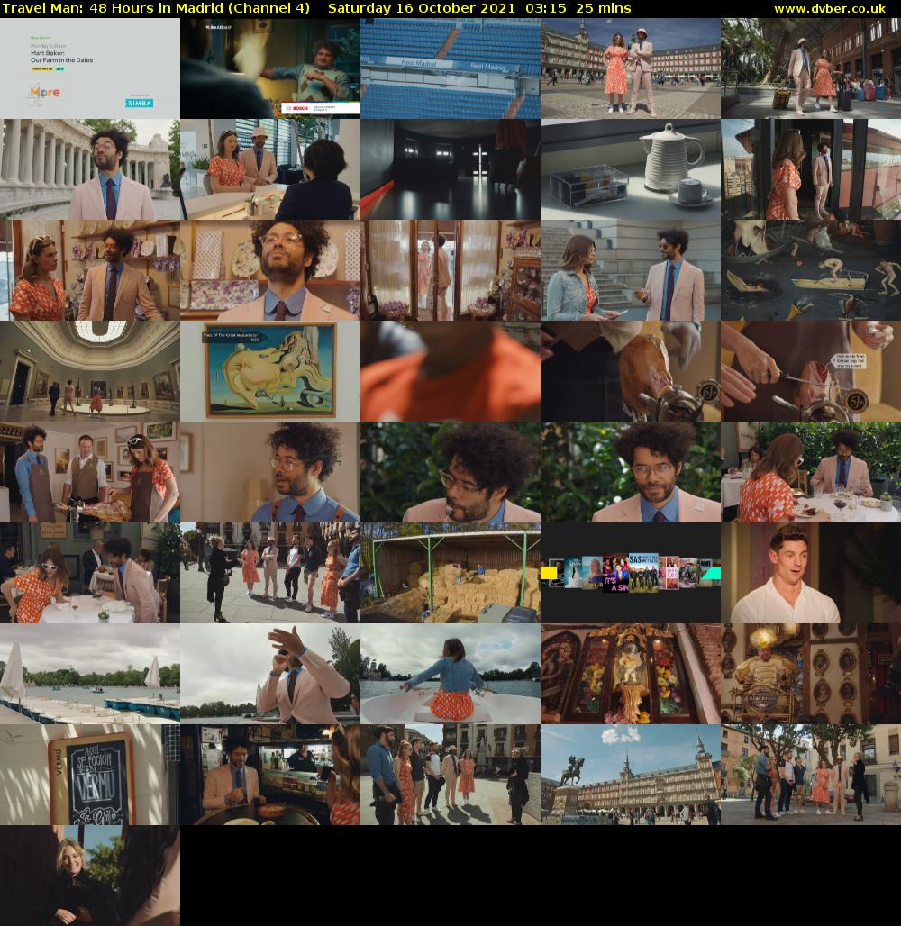 Travel Man: 48 Hours in Madrid (Channel 4) Saturday 16 October 2021 03:15 - 03:40