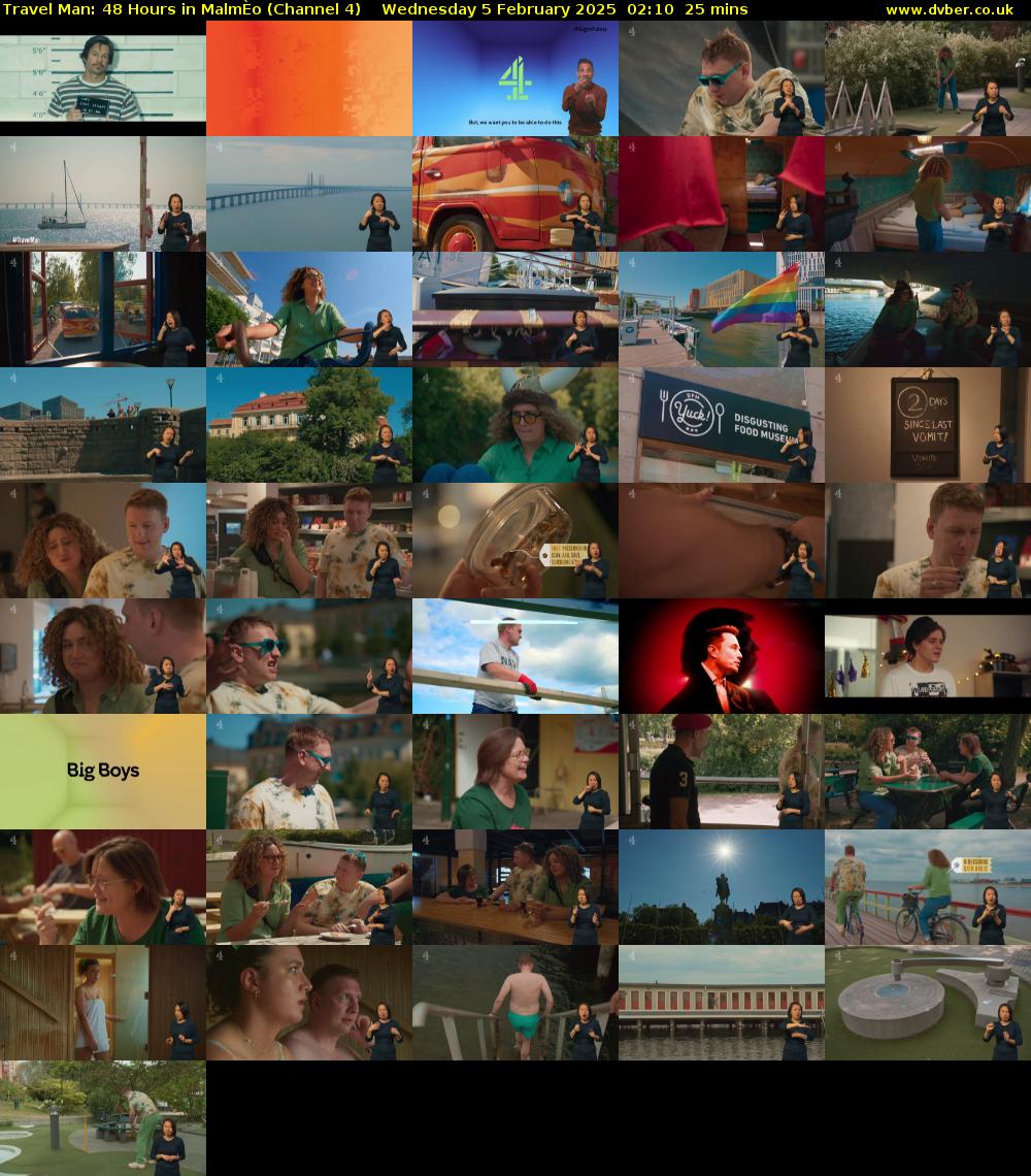 Travel Man: 48 Hours in MalmÈo (Channel 4) Wednesday 5 February 2025 02:10 - 02:35