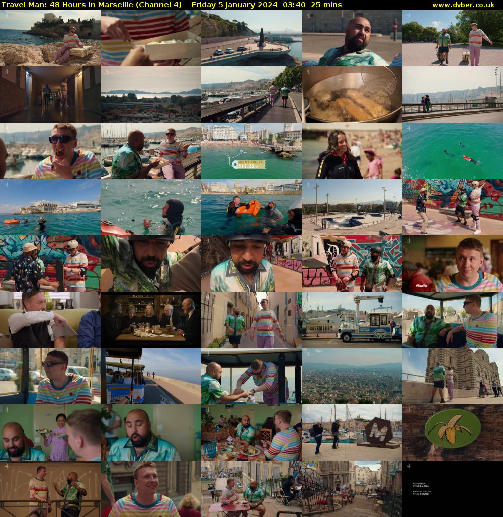 Travel Man: 48 Hours in Marseille (Channel 4) Friday 5 January 2024 03:40 - 04:05